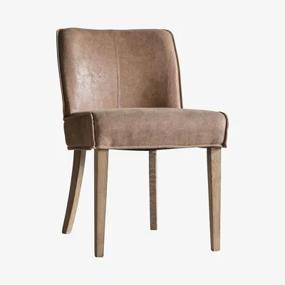 Knees Torbay Leather Dining Chair - Brown (Set of 2)