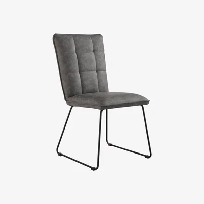 Knees Carmen Panel Back Chairs - Grey (2 Pack)