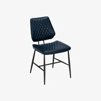 Knees Clay Faux Leather Dining Chair - Blue (2 Pack)