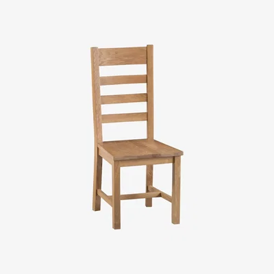 Knees Carrabba Ladder Back Chairs - Medium Oak finish (2 Pack)