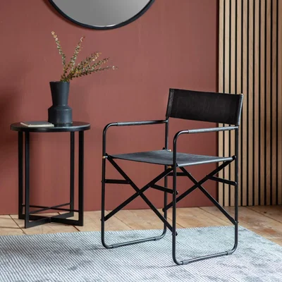 Knees Salari Leather Dining Chair - Black (Set of 2)