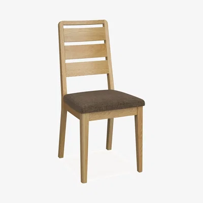 Knees Nancy Light Oak Upholstered Ladder Back Dining Chair (Set of 2)