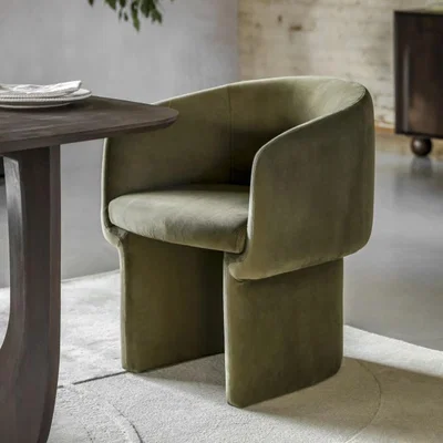 Knees Canton Pine Dining Chair - Moss