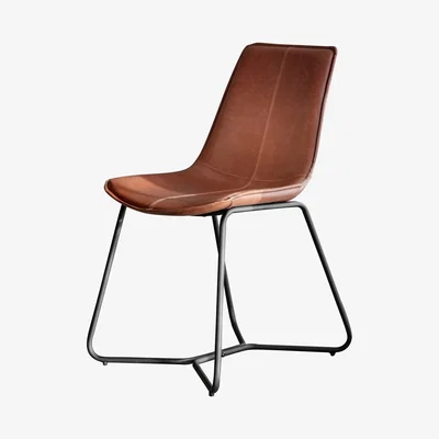 Knees Hawkley Faux Leather Dining Chair - Brown (Set of 2)