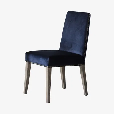 Knees Mathew Velvet Dining Chair - Atlantic Blue (Set of 2)