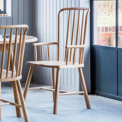 Knees Wycombe Light Oak Carver Dining Chair (Set of 2)