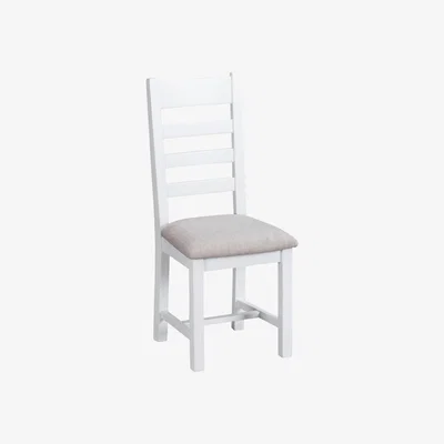 Knees Terranostra Upholstered Ladder Back Chairs - Old white (2 Pack)