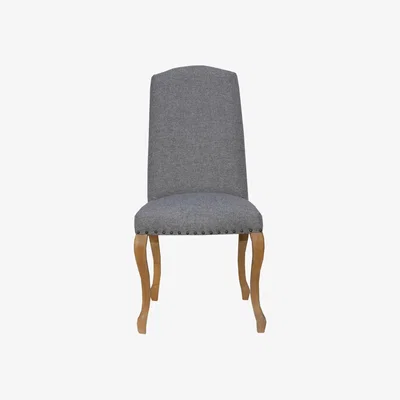 Knees Calista Luxury Chairs with Studs   - Light Grey (2 Pack)