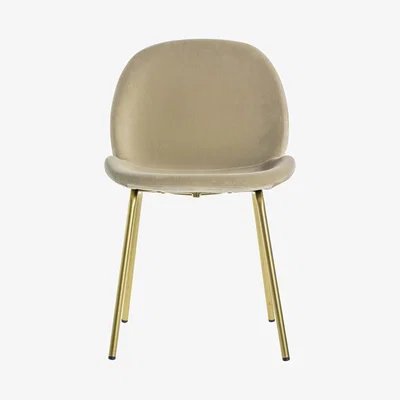 Knees Mickey Velvet Dining Chair - Natural (Set of 2)