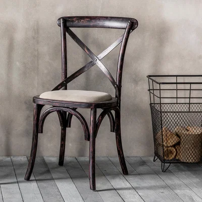 Knees Cafe Oak Dining Chair - Black (Set of 2)