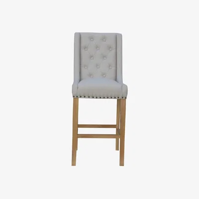 Knees Cantina Button Back Stool - Natural