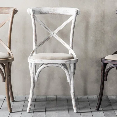 Knees Café Oak Dining Chair - White (Set of 2)