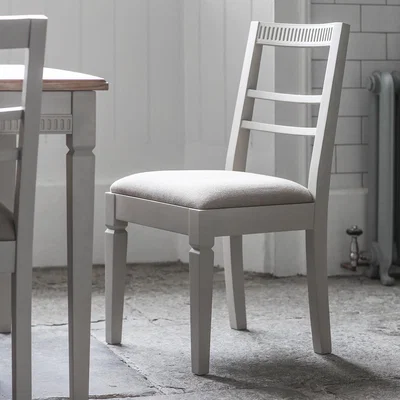 Knees Emily Mahogany Dining Chair - Taupe (Set of 2)