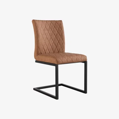 Knees Cara Diamond Stitch Dining Chairs  - Tan (2 Pack)
