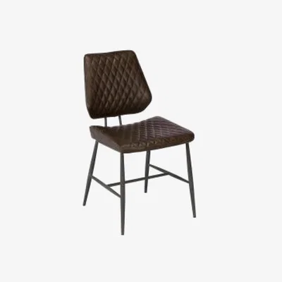 Knees Clay Faux Leather Dining Chair - Brown