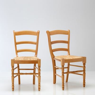 La Redoute AUTHENTIC STYLE Solid Beech Chairs (Set of 2)