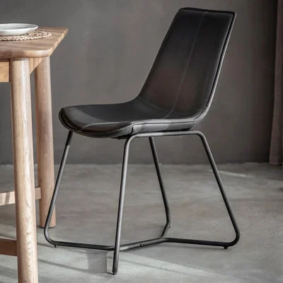 La Redoute Hines Industrial Faux Leather Chairs (Set of 2)