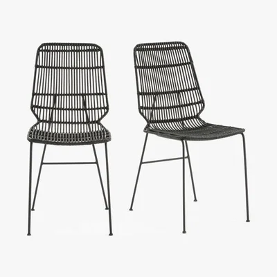 La Redoute MALU Kubu Wicker Chairs (Set of 2)