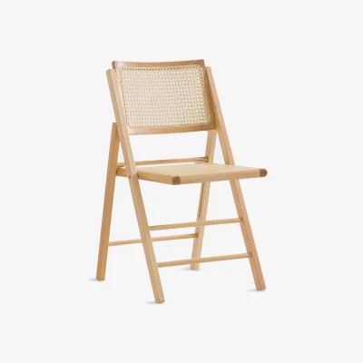 La Redoute Rivia Folding Chair in Beech and Cane