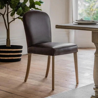 La Redoute Hadleigh Leather Dining Chairs (Set of 2)