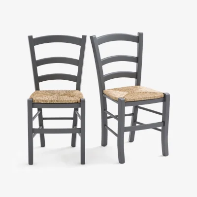 La Redoute Set of 2 Perrine Farmhouse Chairs in Solid Beech