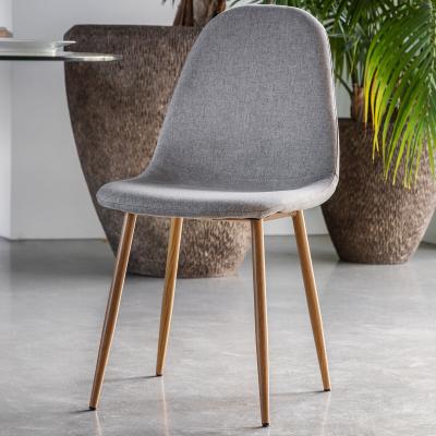 La Redoute Guston Scandi Upholstered Dining Chair with Oak Effect Legs (Set of 2)