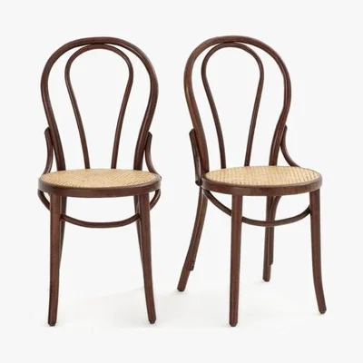 La Redoute BISTRO Set of 2 Beech and Cane Chairs