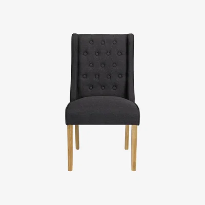 La Redoute Set of 2 Linen look Upholstered Chairs