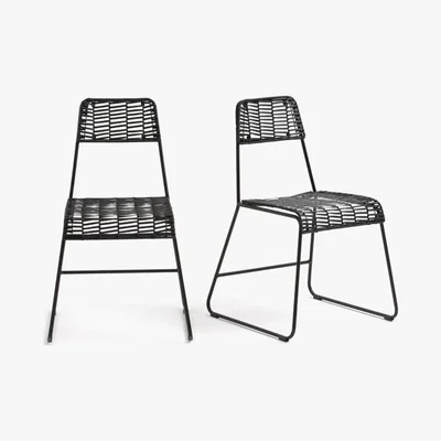 La Redoute RUBIS Metal & Woven Cord Chairs (Set of 2)