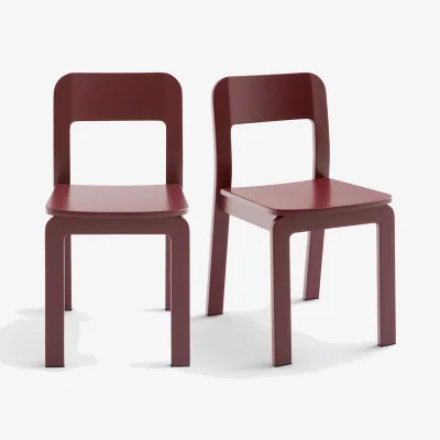 La Redoute Set of 2 Talet Stained Solid Birch Chairs