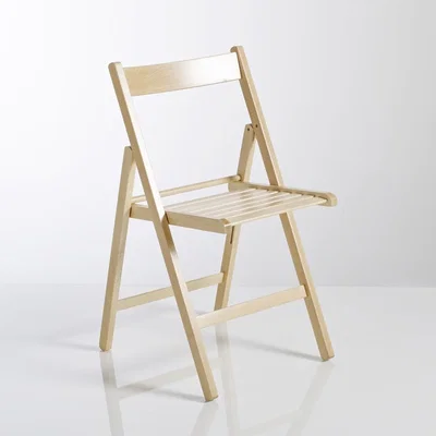 La Redoute YANN Solid Beech Folding Chairs (Set of 2)
