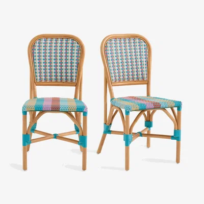 La Redoute Set of 2 Musette Rattan and Woven Resin Chairs