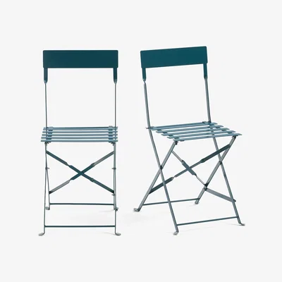 La Redoute Set of 2 Ozevan Folding Metal Chairs