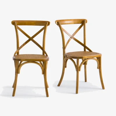 La Redoute Set of 2 Cedak Wood Chairs