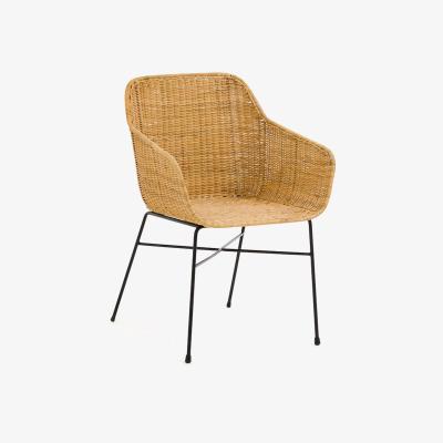 La Redoute Melawi Woven Rattan & Metal Table Armchair