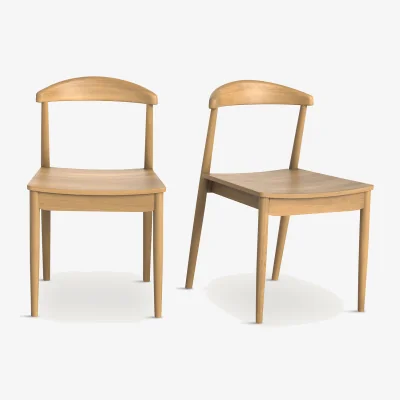 La Redoute Set of 2 Galb Wooden Chairs