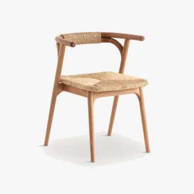 La Redoute Fermyo Table Armchair in Oak and Straw