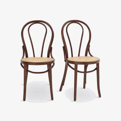 La Redoute Set of 2 Bistro Cane Seat Chairs