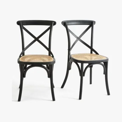 La Redoute Cedak Set of 2 Wood and Cane Chairs