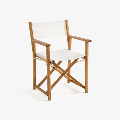 La Redoute Alfred Teak Stained Oiled Acacia & Canvas Table Armchair