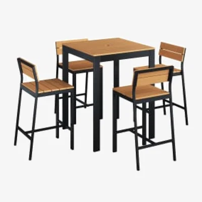 Marks & Spencer M&S  Porto 4 Seater Bar Set - Grey, Grey