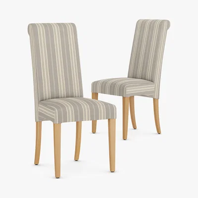 Marks & Spencer Set of 2 Striped Fabric Dining Chairs