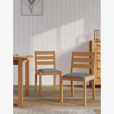 Marks & Spencer Gallery Direct Set of 2 Sonoma™ Fabric Dining Chairs - Oak, Oak