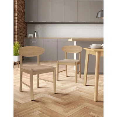 Marks & Spencer M&S Set of 2 Cord Dining Chairs - Oak, Oak