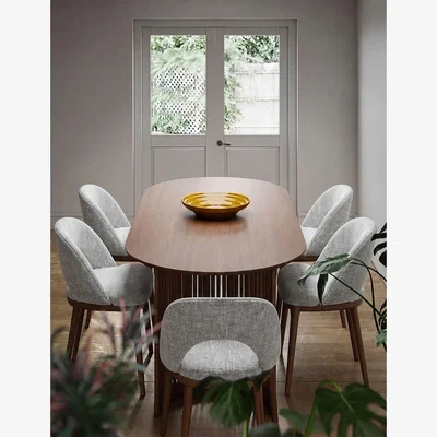 Marks & Spencer Corndell Set of 2 Kingsbridge Dining Chairs With Dark Legs Light Grey