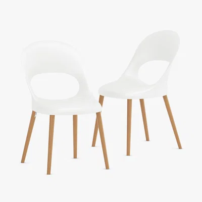Marks & Spencer M&S Loft Set of 2 Curved Back Dining Chairs - 1SIZE - Grey, Grey