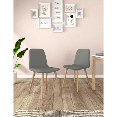 Marks & Spencer M&S Loft Set of 2 velvet Dining Chairs - Grey, Grey