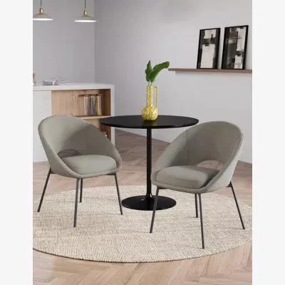 Marks & Spencer M&S Set of 2 Curve Dining Chairs - Oatmeal, Oatmeal