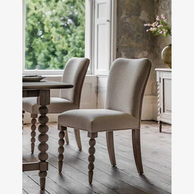 Marks & Spencer Gallery Direct Set of 2 Artisan Fabric Dining Chairs - Natural, Natural