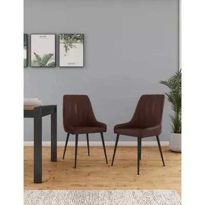 Marks & Spencer M&S Set of 2 Brookland Dining Chairs - Grey, Grey